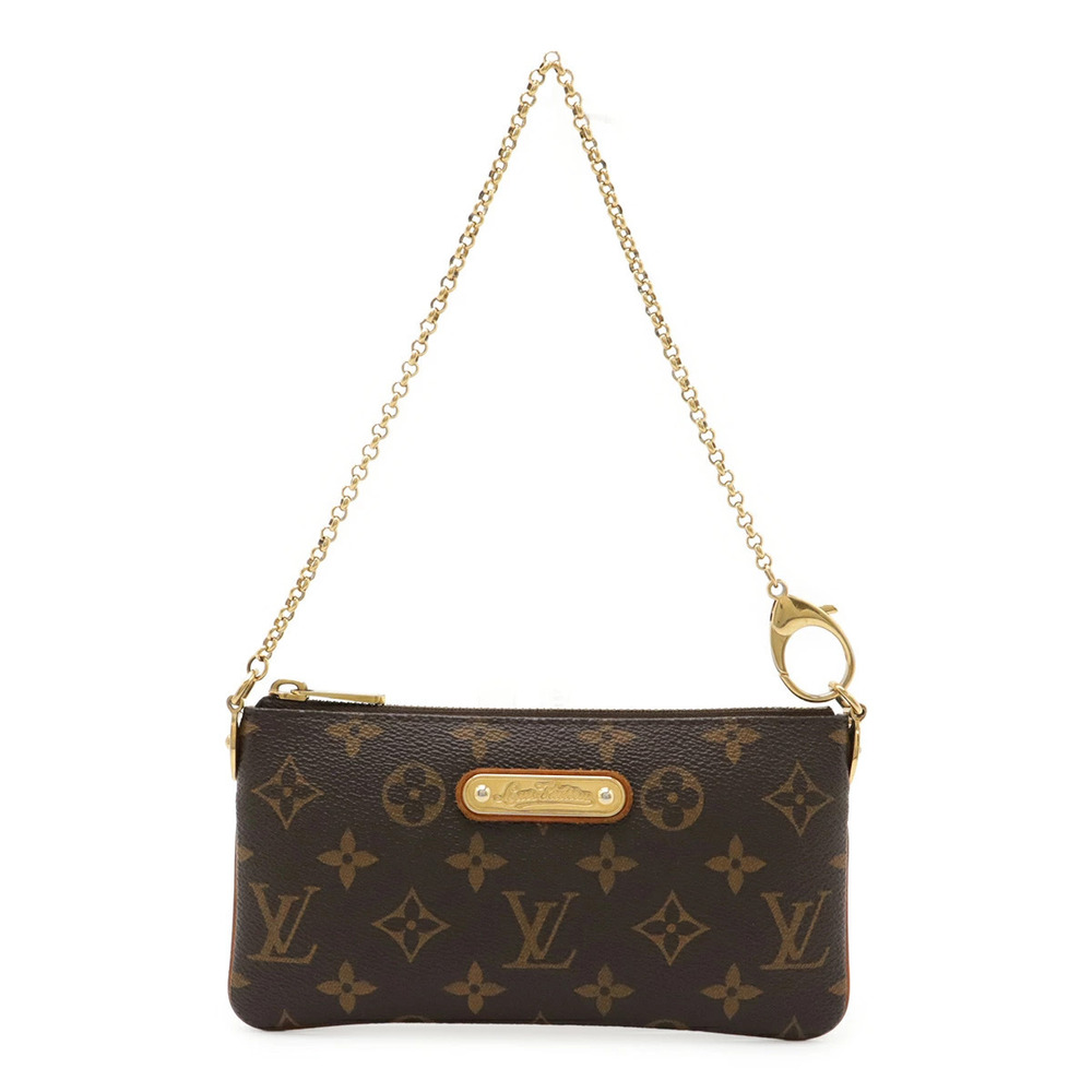 LOUIS VUITTON Monogram Pochette Mila Accessoires Bag Chain
